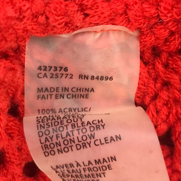 FYLO Long Sleeve Chunky Knit Sweater Red XL - Picture 6 of 7